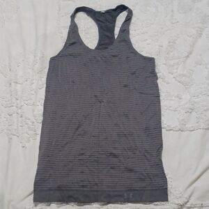 Under Armour Dark Gray Striped Tank Top